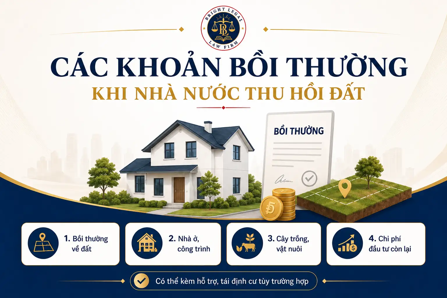 Các khoản bồi thường khi Nhà nước thu hồi đất