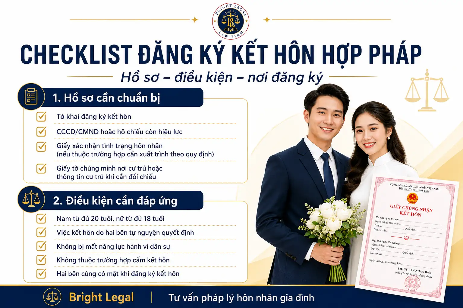 Checklist đăng ký kết hôn hợp pháp