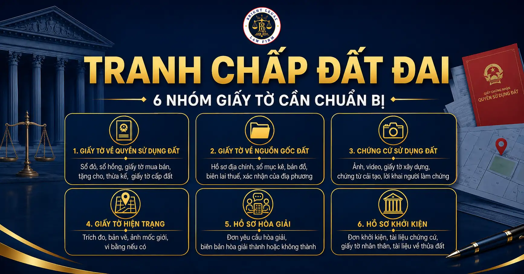 Checklist giấy tờ cần chuẩn bị khi tranh chấp đất đai