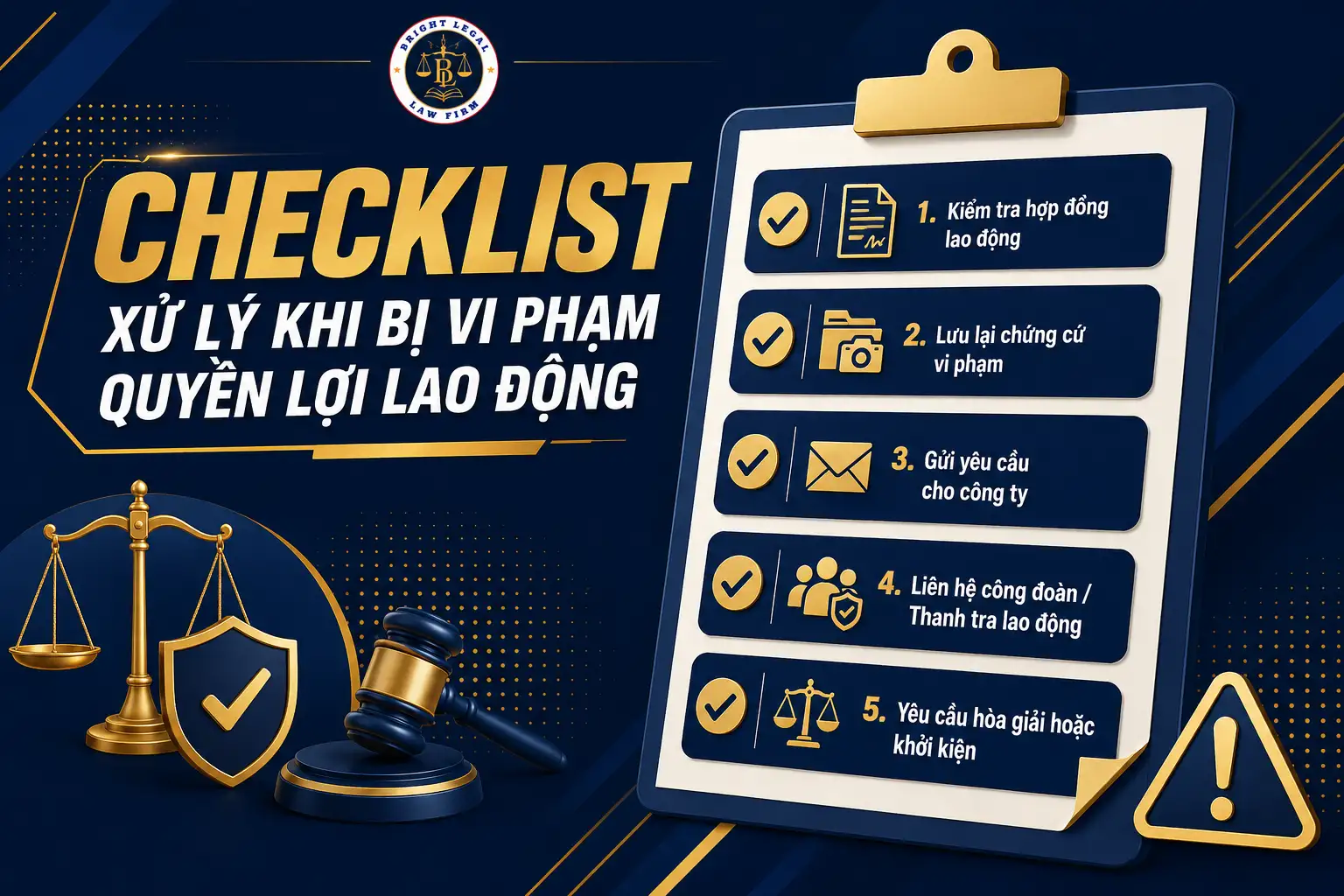 Checklist người lao động cần làm khi bị công ty vi phạm quyền lợi