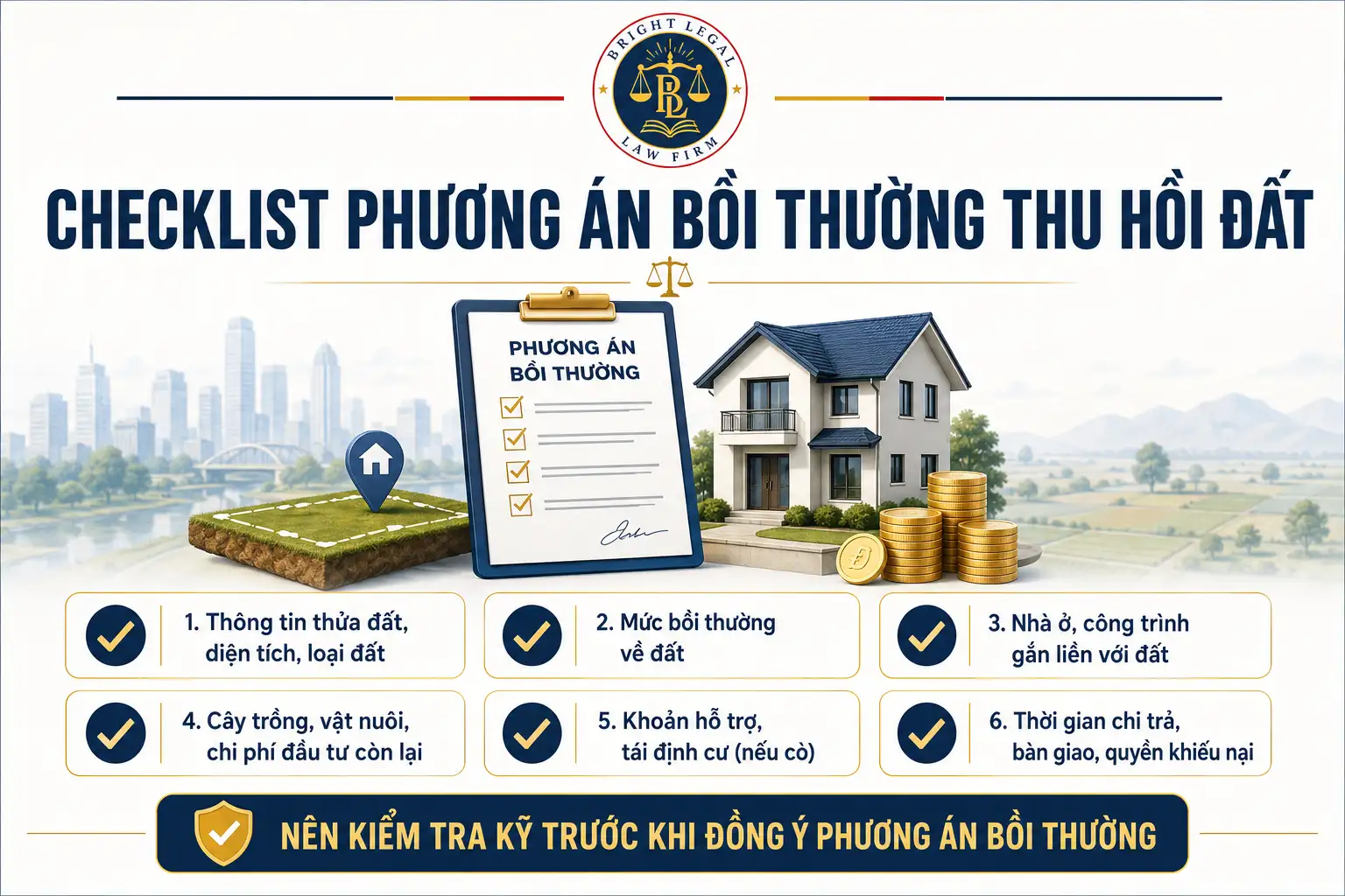 Checklist kiểm tra phương án bồi thường khi Nhà nước thu hồi đất
