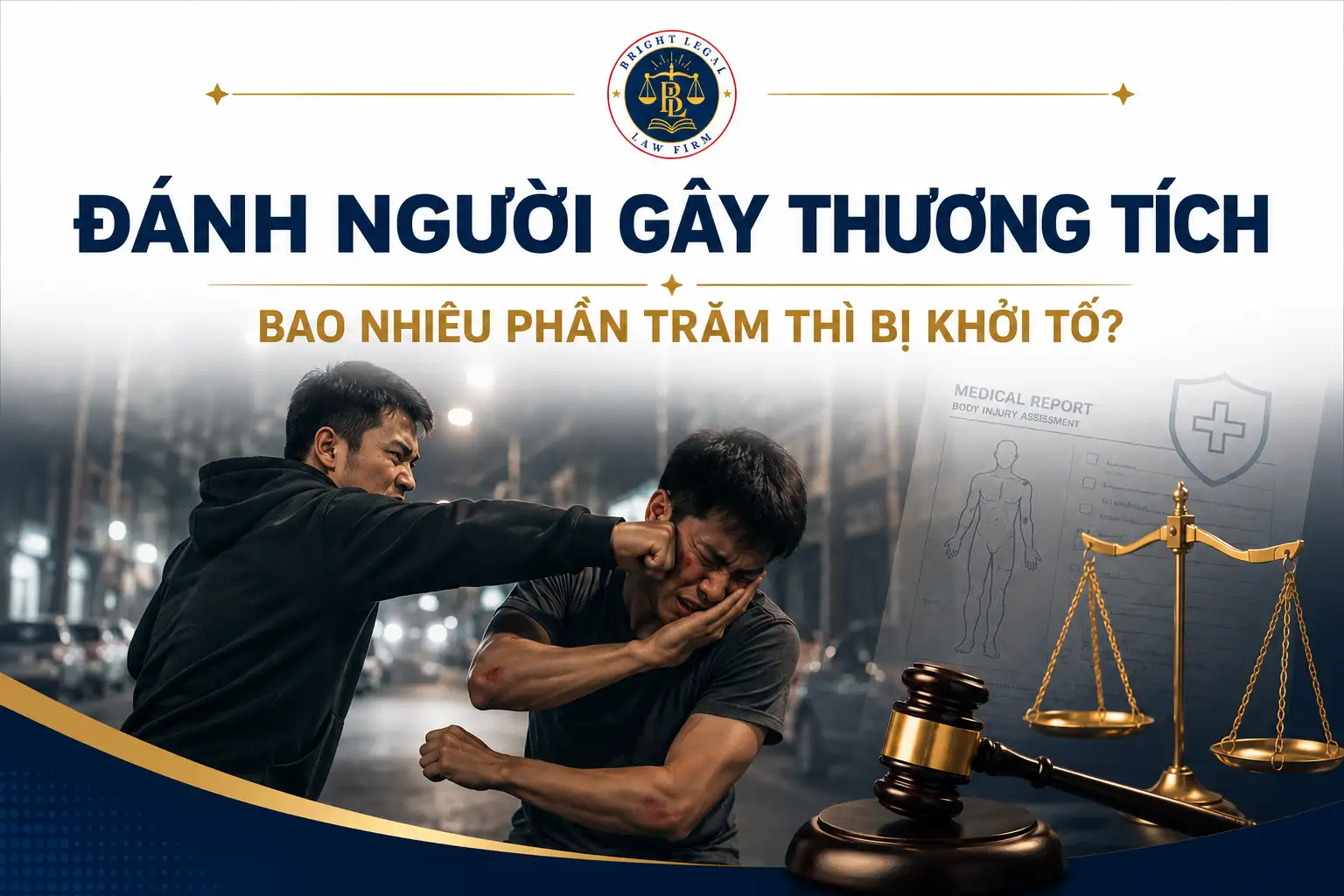 Đánh người gây thương tích bao nhiêu phần trăm thì bị khởi tố