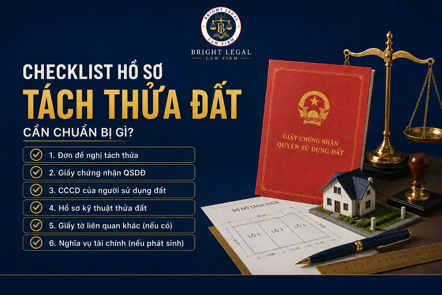 Hồ sơ tách thửa đất gồm đơn đề nghị, bản vẽ và Giấy chứng nhận đã cấp