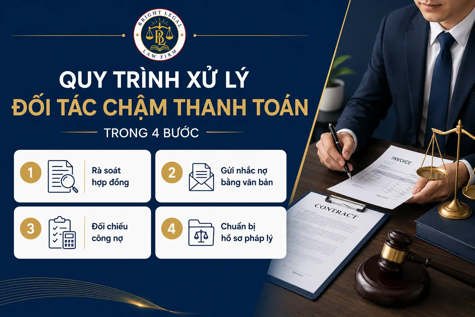 Quy trình xử lý đối tác chậm thanh toán trong 4 bước