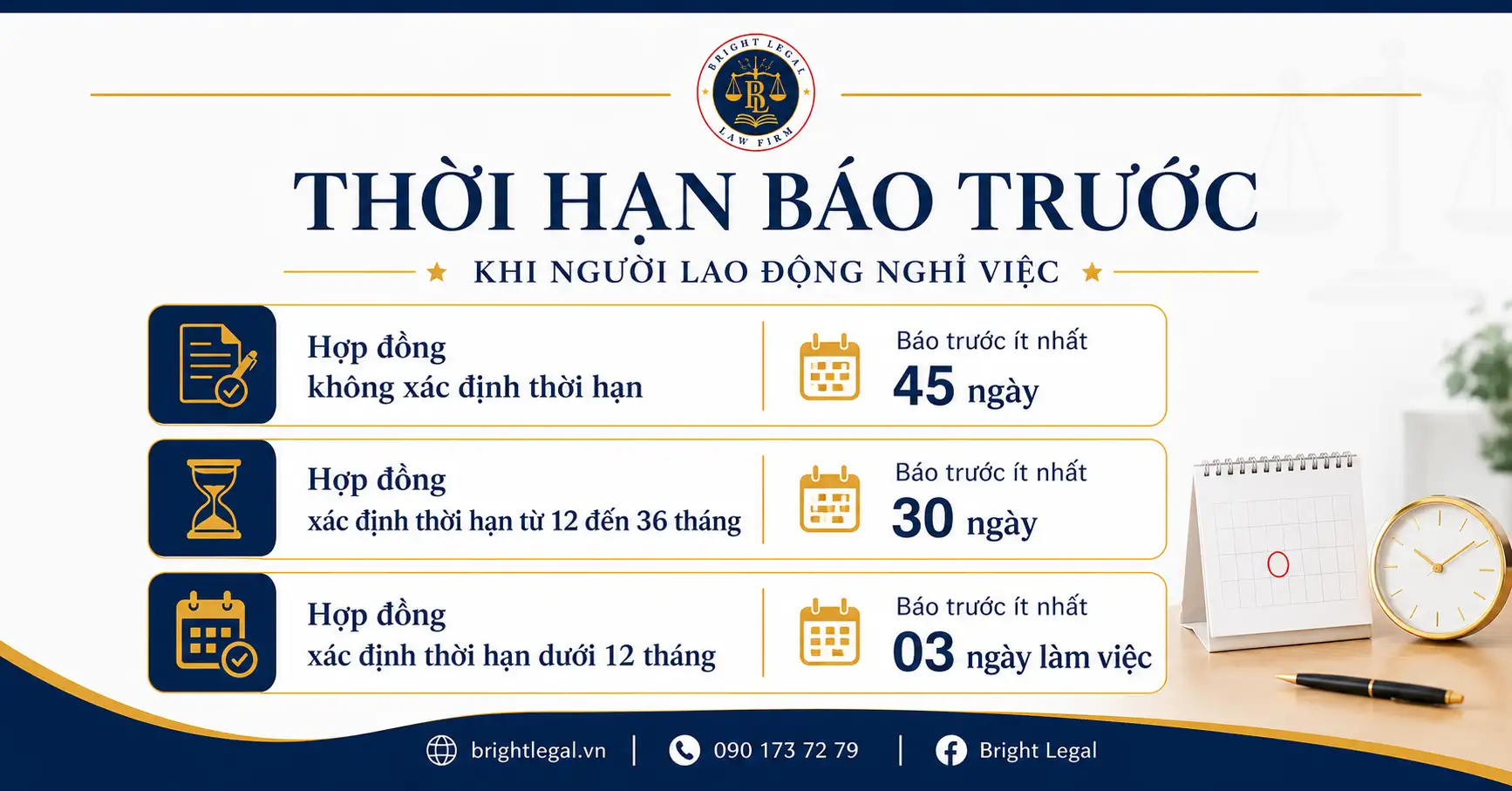 Thời hạn báo trước khi nghỉ việc