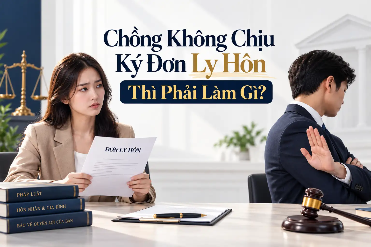 Chồng không chịu ký đơn ly hôn thì phải làm gì