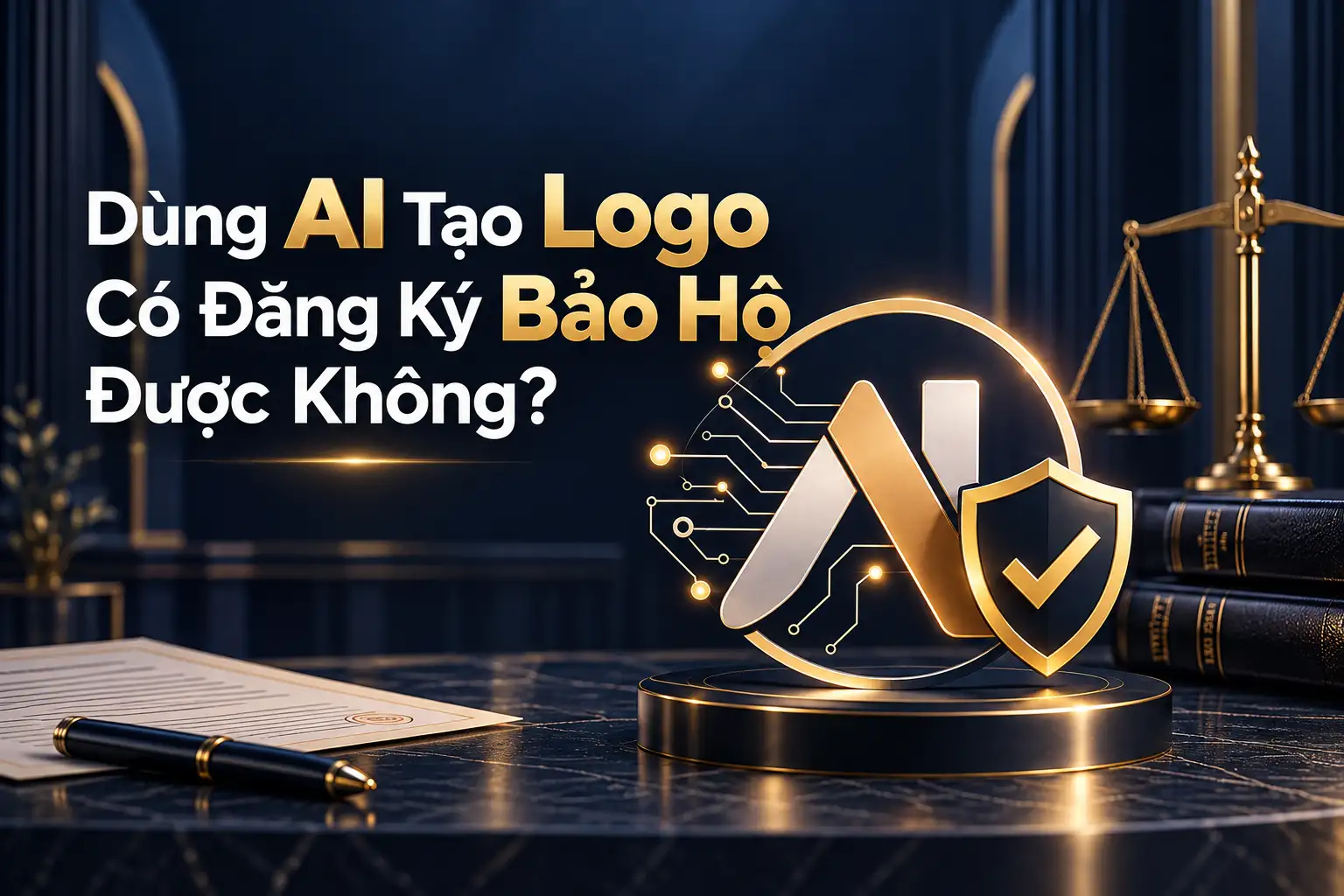 Dùng AI tạo logo có đăng ký bảo hộ được không