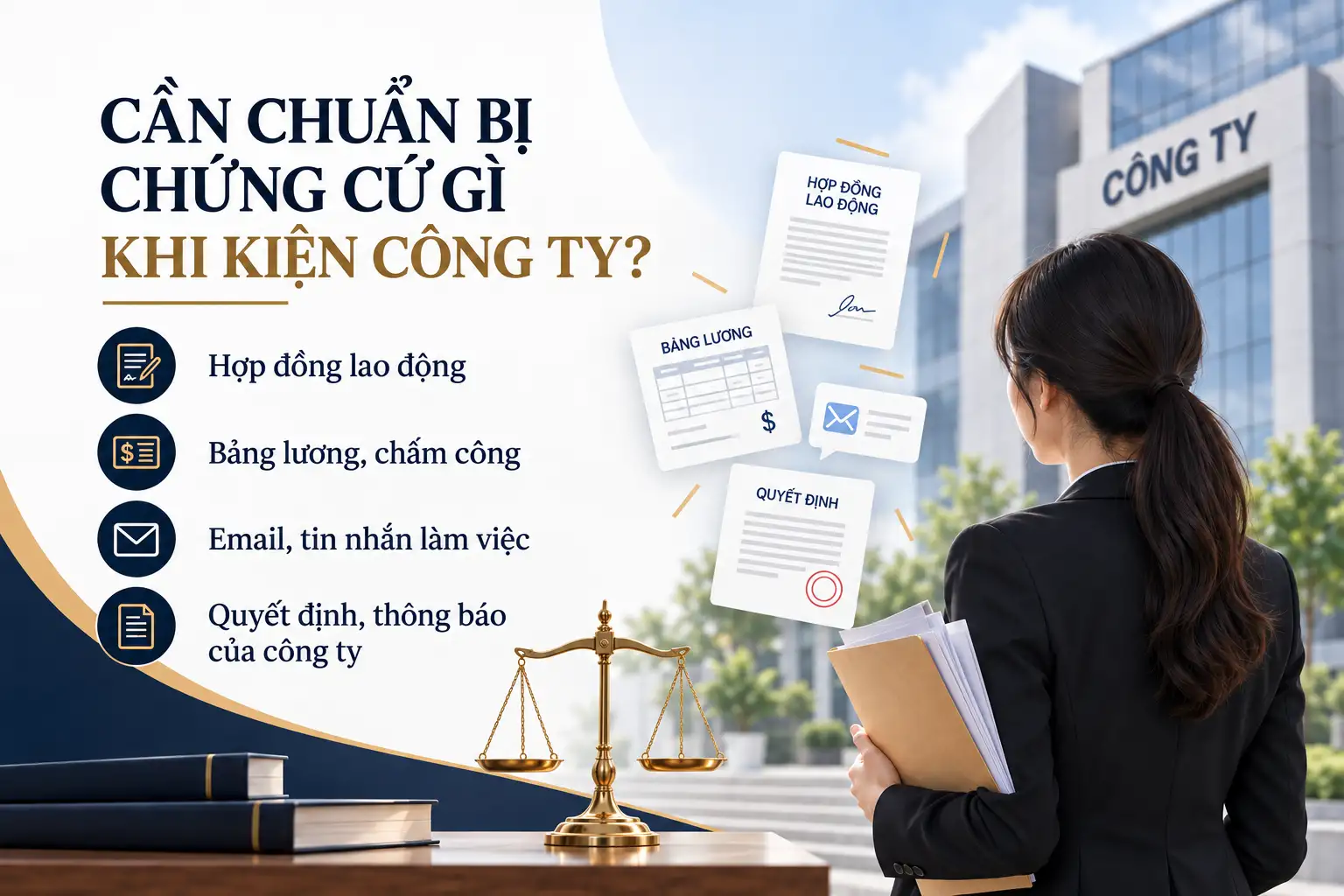 Cần chuẩn bị chứng cứ gì khi kiện công ty