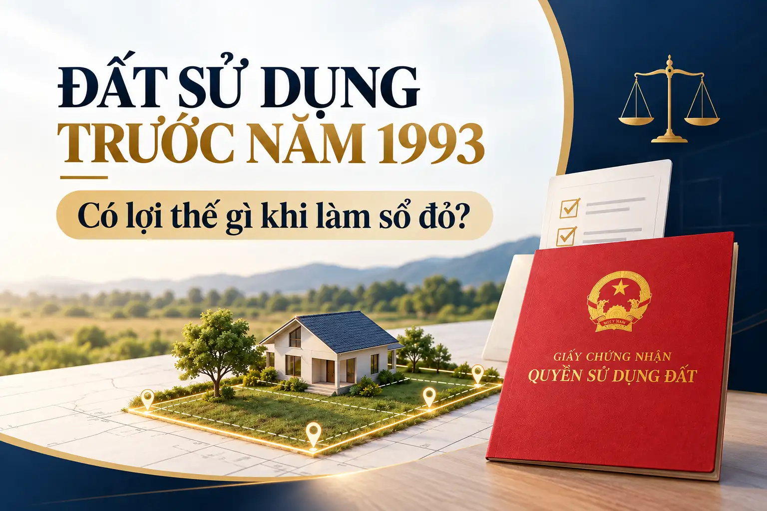 Đất sử dụng trước năm 1993 có lợi thế gì khi làm sổ đỏ